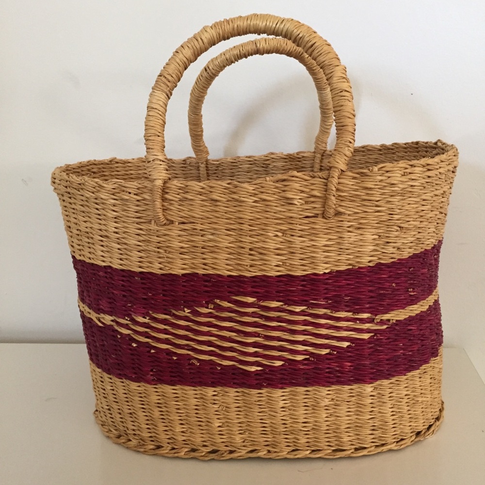 Beautiful wicker basket bag